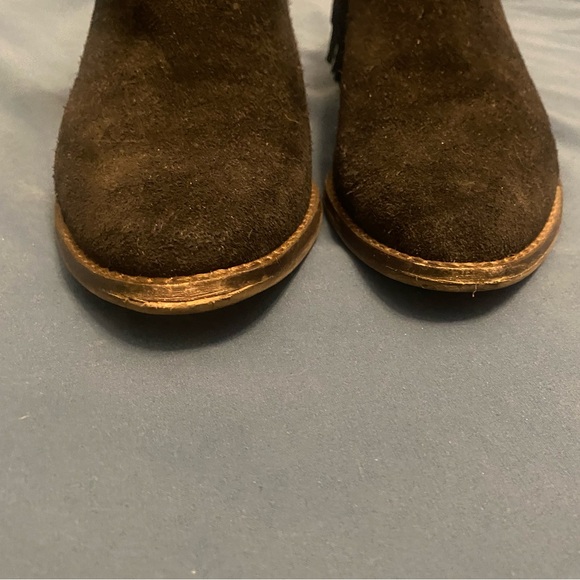 Lucky Brand Freedah Fringe Black Booties - Picture 2 of 7